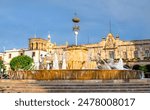 Fountain on Plaza Guadalajara in the historic center of Guadalajara - Jalisco, Mexico