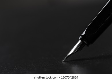 Fountain pen with clipping path on black background - Powered by Shutterstock