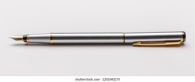 Fountain pen isolated on white background