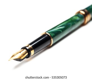 Fountain Pen Isolated On White.