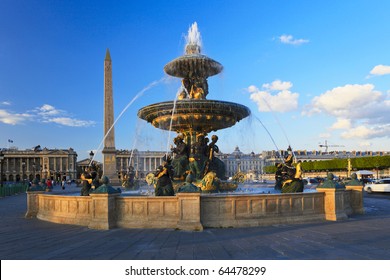 Fountain at the Place de la Concorde, Paris, France