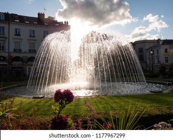 Fountain In The Place Jean Jaurès In Tours, France.