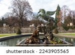 Fountain, in the shape of a horse in Mirabell Palace, Salzburg, Austria, Europe.