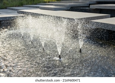 Fountain Summer City Park Water Jets Stock Photo 2169600471 | Shutterstock