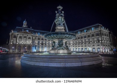 Fountain of the Three Graces, Place de la Bourse in Bordeaux