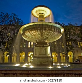 Fountain At The University Munich, Germany