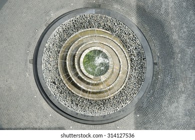 fountain water on top view
