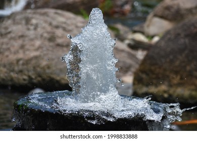 Fountain Of Water Whith Shape Of Virgen Mary