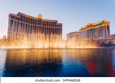 Fountains of Bellagio in Las Vegas, Nevada, United States of America. October 2013.
