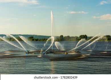 Fountains In Nizhnekamsk, Tatarstan Republic