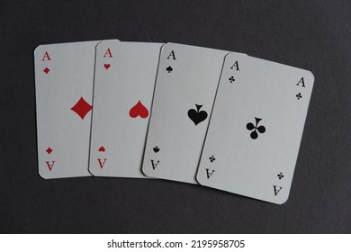 four aces: ace of diamonds ace of hearts ace of spades ace of clubs