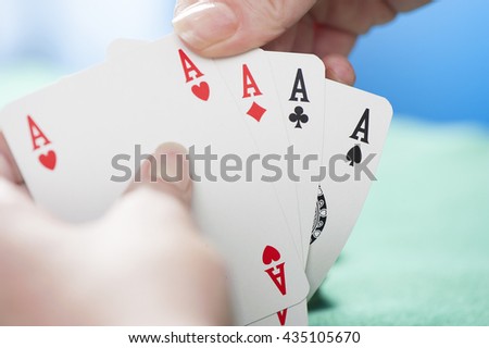Four aces poker hand