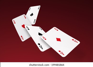 Four Aces/flying Cards