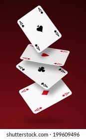 Four Aces/flying cards