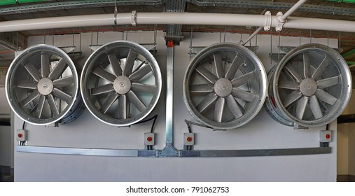 Four Big Air Ventilation Fans For Hvac