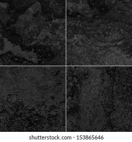 Four black marble texture (High resolution)
