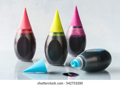 Four Bottles Of Food Coloring