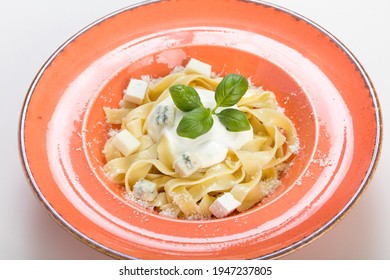 Four Cheese Pasta On A Plate