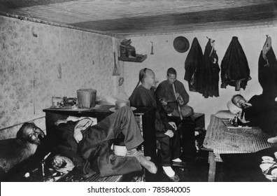 Four Chinese Men Smoking Opium Lodging Stock Photo 785840005 | Shutterstock