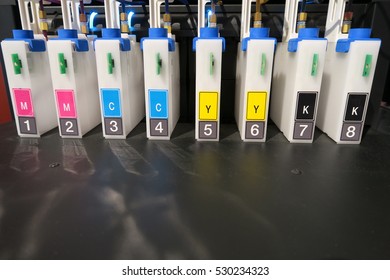 Four colors double inkjet cartridge