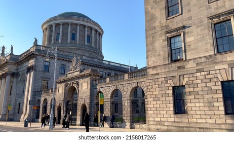 Four Courts in the city center of Dublin - CITY OF DUBLIN, IRELAND - APRIL 20, 2022