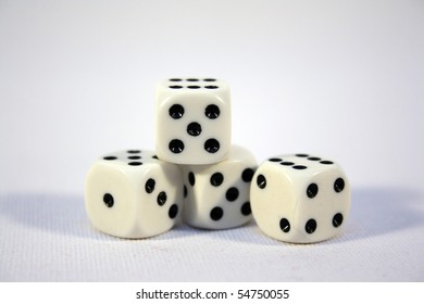 Four Dices On White Background Various Stock Photo 54750055 | Shutterstock