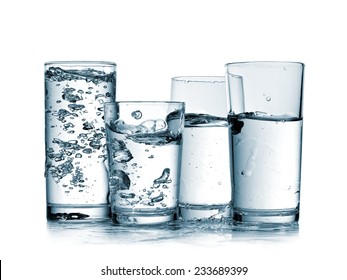 Four Glasses  With Water