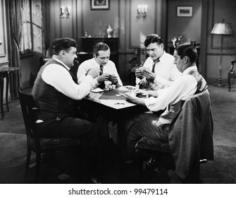 Four Men Playing Cards