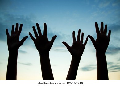 49,735 Raising hand silhouette Images, Stock Photos & Vectors ...