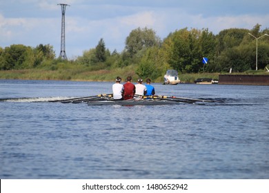 Four Rowers Rowing, Lielupe River