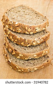 Four Slice Of Wholegrain Bread With Seed