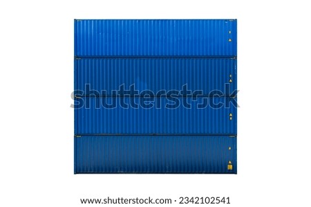 Image, Stock Photo 4 blue containers stacked on top of each other