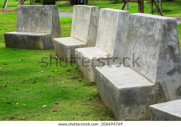 Four Stone Bench Garden Stock Photo Edit Now 206694769