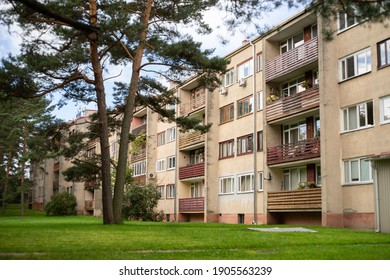 Four Storey, Residential Block Of Flats House (Khrushchyovka).