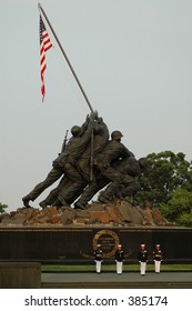 Four US Marines At The United States Marine Memorial