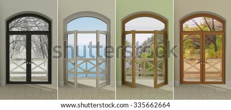 Similar – Image, Stock Photo Autumn time | double perspective