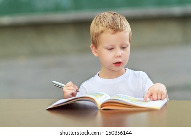 Four Year Old Child Learning 