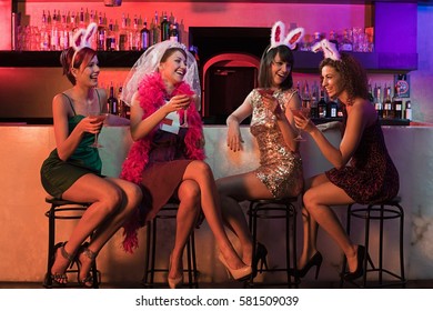 Four Young Women On Hen Night