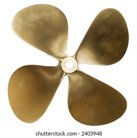 four-blade boat propeller, made of brass