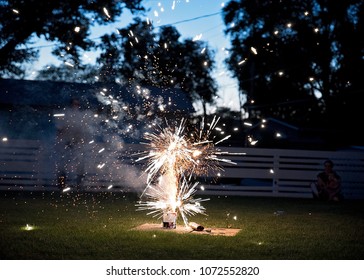 Fourth Of July Fireworks At A Backyard Picnic On Independence Day!