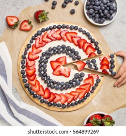 Fourth Of July Fruit Pizza