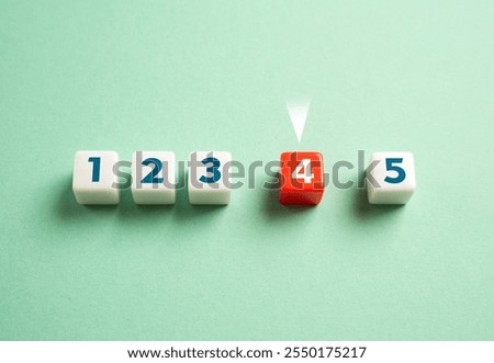 The fourth stage of five. The penultimate stage. Process progress. Five steps. Performance and efficiency. Plan development. Set tasks, prioritize. Going for a new level. Complication, expansion.