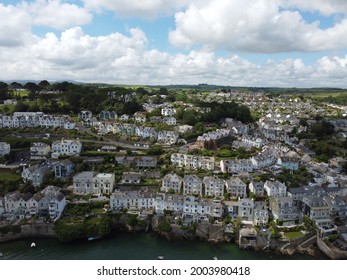 Fowey Aerial Cornwall England Uk Estuary 