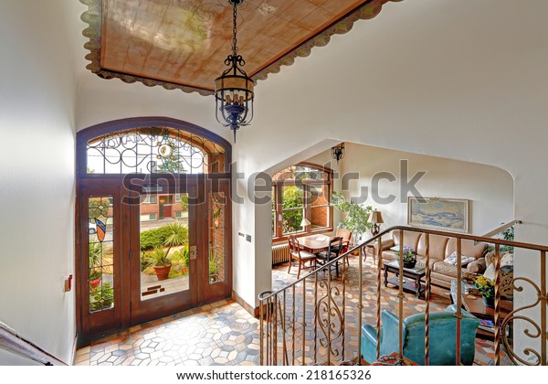 Foyer Old Residential Building Downtown Seattle Stock Photo