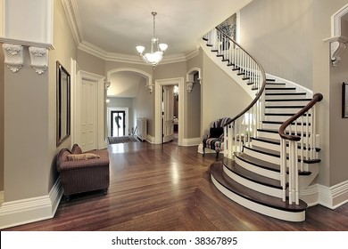 Foyer In Traditional Home