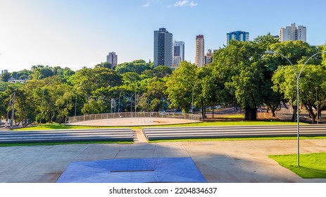 Foz Do Iguaçu - Paraná - Brasil - APR 23 2022: Partial View Of The Peace Square