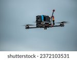 fpv drone in fly mode. modern technology