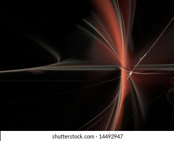 Fractal Particle Collision Showing Colorful Intersecting Trails - Computer Generated High Resolution Graphic