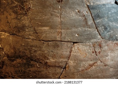 Fragment Of Ancient Amphora. Clay Pottery Called Amphora Used In Ancient Times To Transport Goods, Particularly Wine And Food. Amphorae Of Roman Time.