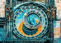 Fragment Of Astronomica Clock On Staromestska Square, Prague, Czech Republic